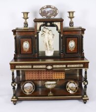 Antique Victorian Amboyna Inlaid Bonheur Du Jour C1860 19th C